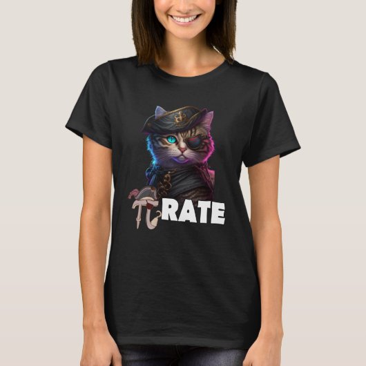 T-shirt Pi Day Pirate Chat Math Science Enseignant Pi rate (Devant)