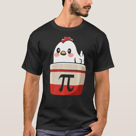 T-shirt Pi de poulet Tee Chicke Pie Funny Math Enseignant (Devant)