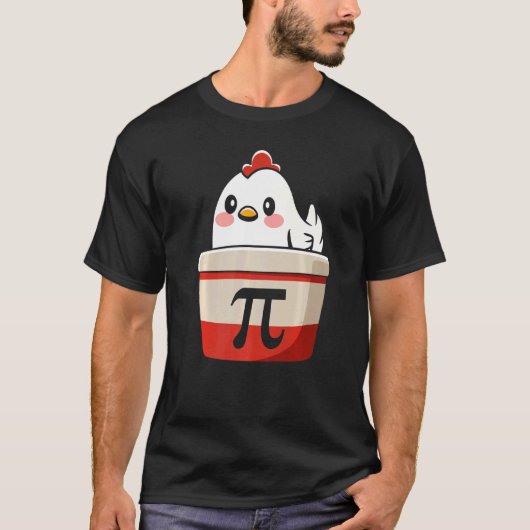 T-shirt Pi de poulet Tee Chicke Pie Funny Math Enseignant (Devant)