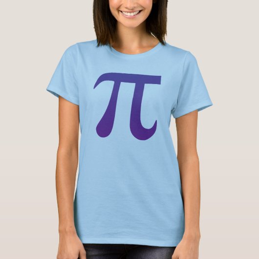 T-shirt Pi en violet (Devant)