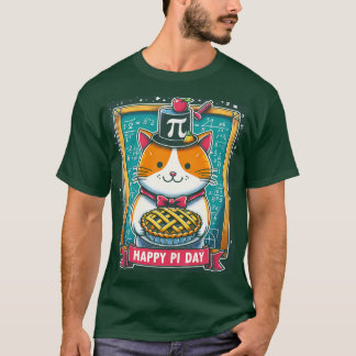 T-shirt Pi jour chat drôle Enfants Hommes et Femmes et Ens
