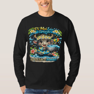 T-shirt Pi Mai Lao Splash Soaked Like a Buffalo Funny Shir