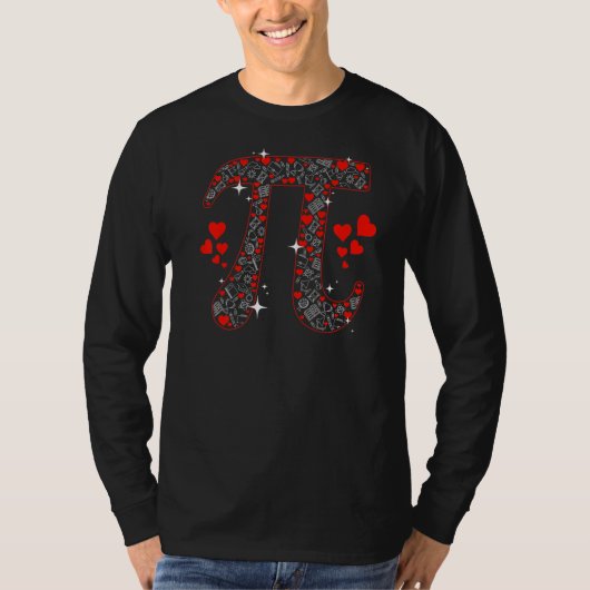 T-shirt Pi Math Saint Valentin Professeur de mathématiques (Devant)