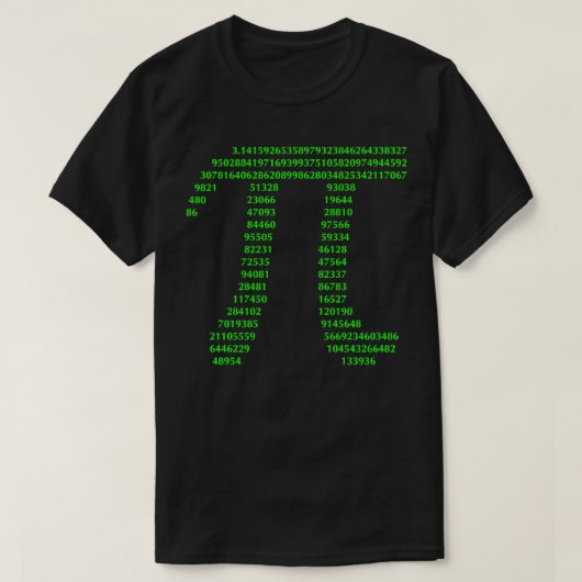 T-shirt Pi numéro 314 maths citations 4 (Design devant)