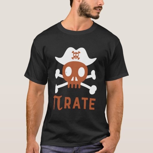 T-shirt Pi Rate Pi Day Numeric Mathmatic Joke (Devant)