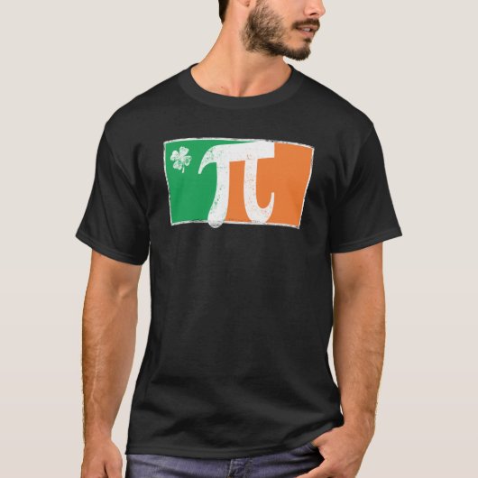 T-shirt Pi Rish St Patrick's Day Irish Flag C Distressed (Devant)