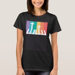 T-shirt Pianiste chrétien Joueur de piano Musicien religie