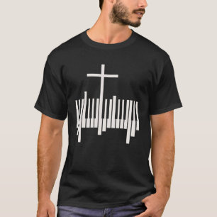 T-shirt Pianiste chrétien Musique religieuse Lord Piano