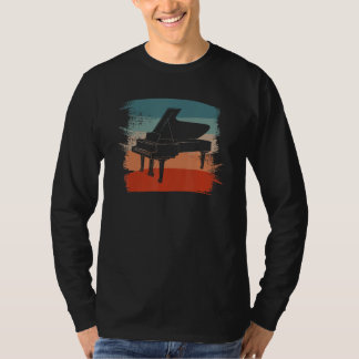 T-shirt Pianiste Classique Rétro Vintage Instrument de Pia