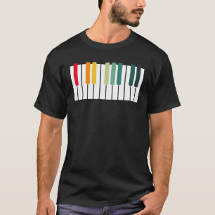 T-shirt Piano Ancien Pianiste Musique Clavier Musicien Ex
