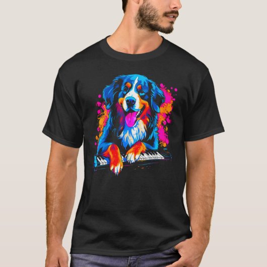 T-shirt Piano bernois de chien de montagne (Devant)