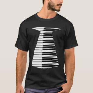 T-shirt Piano Cravate Funny Humoristique Clavier Musique P