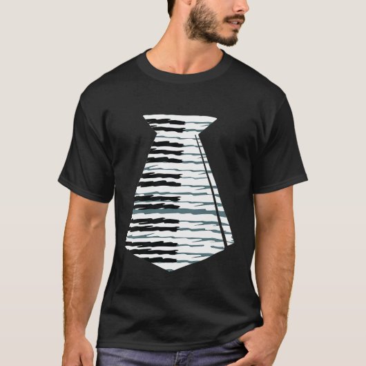T-shirt Piano Cravate Funny Piano Solo Joueurs Cadeau (Devant)