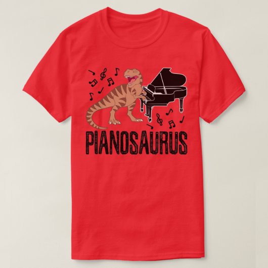 T-shirt Piano de Dinosaure Pianosaure (Design devant)