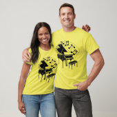 T-shirt Piano en noir (Unisexe)