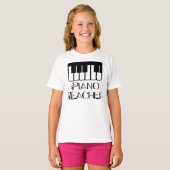 T-shirt Piano Enseignant Clavier Musique (Devant entier)