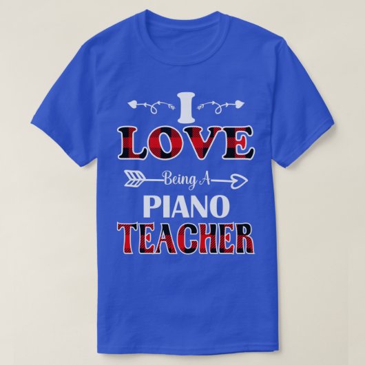 T-shirt Piano Enseignant pianiste valentines jour (Design devant)