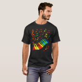 T-shirt Piano Et Notes - (Devant entier)