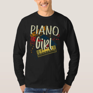 T-shirt Piano Girl Pianiste