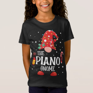 T-Shirt Piano Gnome Matching Famille Noël Gnome Pa