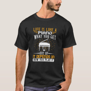 T-shirt Piano - La Vie Est Comme Un Piano