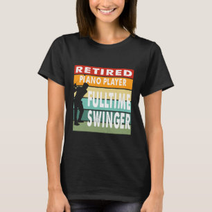 T-shirt Piano Lecteur Retraité Swinger à temps plein Golf 