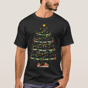 T-shirt Piano Musique Lover Xmas Lights Piano Arbre de Noë