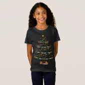 T-Shirt Piano Musique Lover Xmas Lights Piano Arbre de Noë (Devant entier)