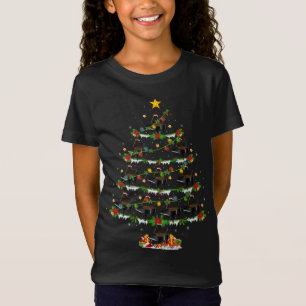 T-Shirt Piano Musique Lover Xmas Lights Piano Arbre de Noë