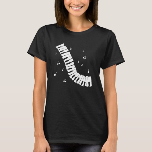 T-shirt Piano Notes (Devant)