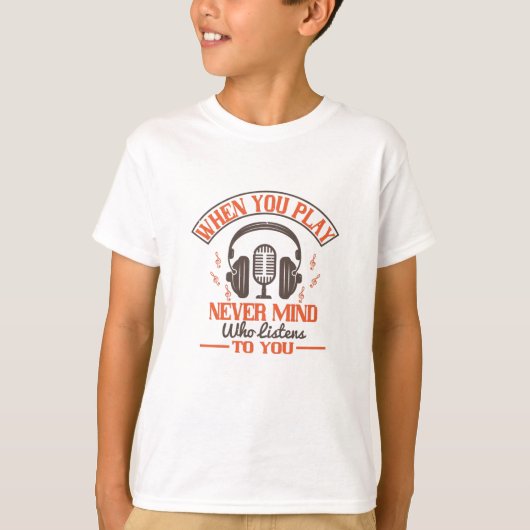 T-shirt Piano - Peu importe qui t'écoute (Devant)
