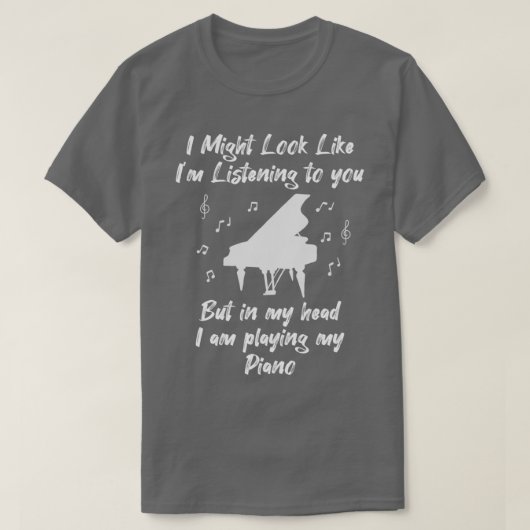 T-shirt Piano Pianiste Instrument Enseignant Cadeau (Design devant)