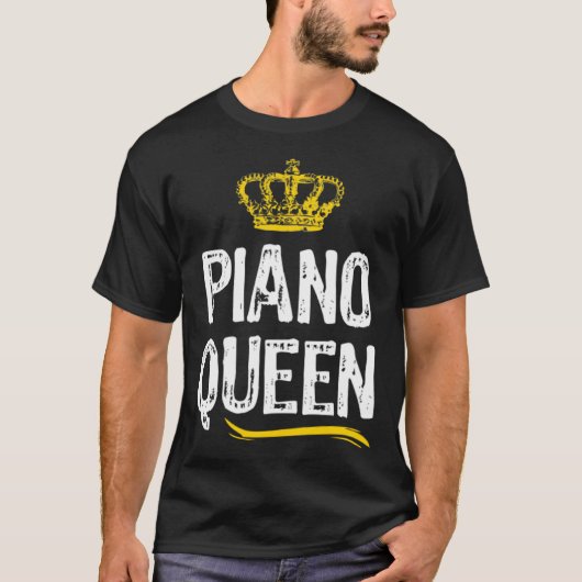 T-shirt Piano Queen femmes Joueuse Pianiste Cool (Devant)