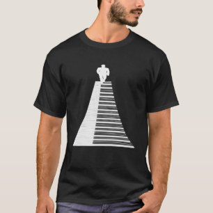 T-shirt Piano Walker T Shirt Musique Abstraite Keyboard Sh