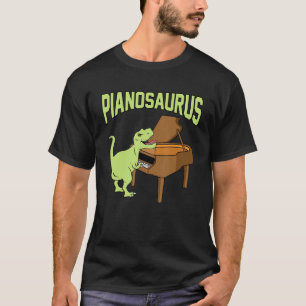 T-shirt Pianosaurus Dinosaur Piano Music Player Musicien G