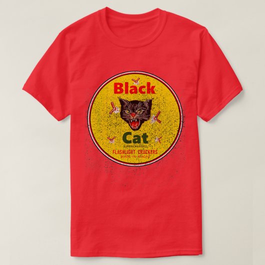 T-shirt Pic de chat noir  (Design devant)