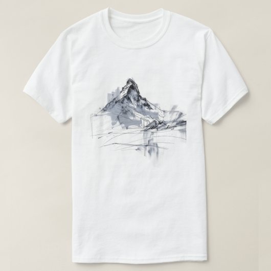 T-shirt Pic de montagne Abstrait (Design devant)