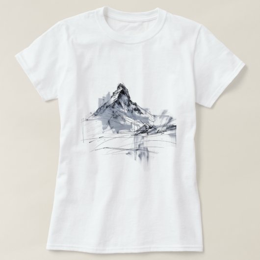 T-shirt Pic de montagne Abstrait (Design devant)