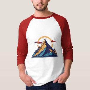 T-shirt Pic de montagne minimaliste - Symbole de réussite