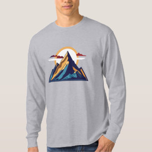 T-shirt Pic de montagne minimaliste - Symbole de réussite