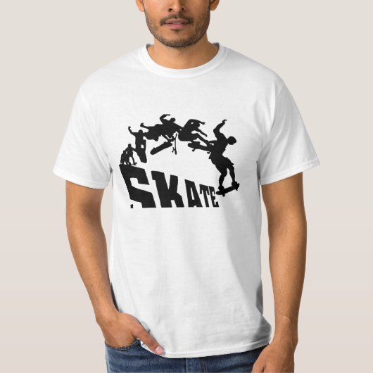 T-SHIRT PIC DE SKATE NOIR (Devant)