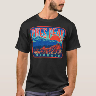 T-shirt Pic Vintage Pikes Peak Colorado Style Rétro Montag