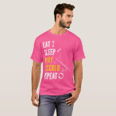 T-shirt Piccolo Flûte Lecteur Mange Sommeil Jouer Piccolo (Devant entier)