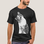 T-shirt Picel Chat What Cute and Cat (Devant)