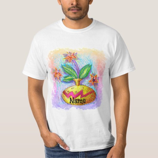 T-shirt Pichet de Fleurs (Devant)