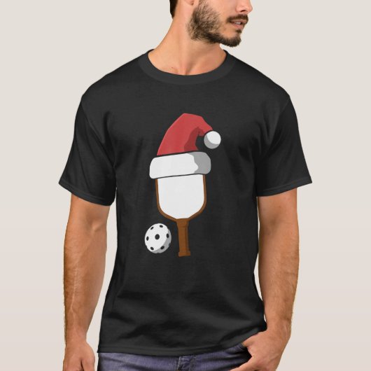 T-shirt Pickball Père Noël Paddleball Player Christmas Pic (Devant)