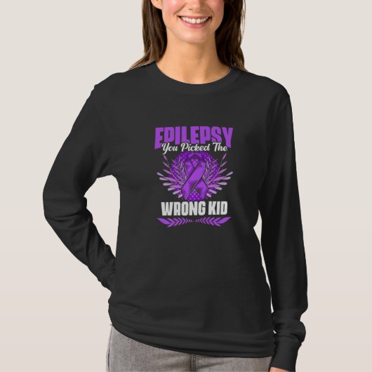 T-shirt Picked The Wrong Kid Epilepsy Survivor Epilepsy Aw (Devant)