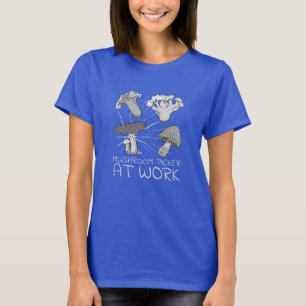 T-shirt Picker De Champignons Au Travail