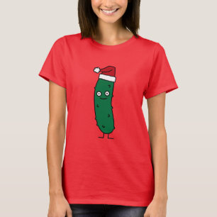 T-shirt Pickle à l'aneth de Noël utilisant un casquette de