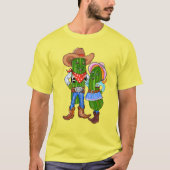 T-shirt Pickle Cowboy, Gherkin Cowgirl, Dill Cucumber West (Devant)
